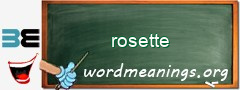 WordMeaning blackboard for rosette